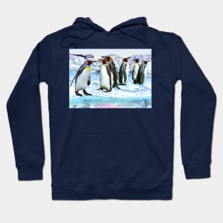 Penguins on ice art design Christmas penguins gift Hoodie